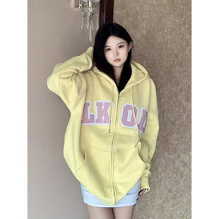 男女情侣加绒卫衣潮牌 皮标字母拉链帽衫 LKSTORE LKOD2022秋冬新款