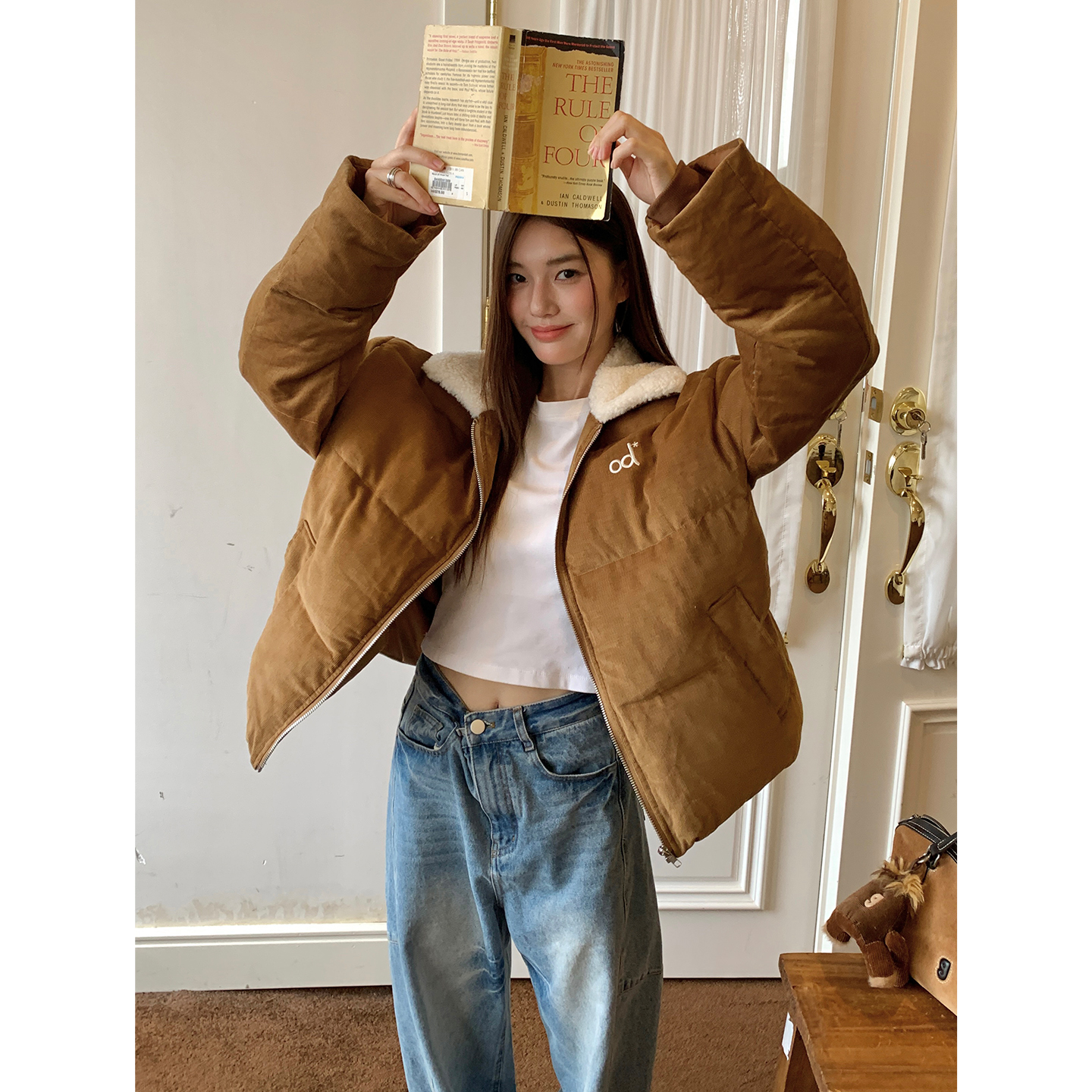 LKOD加厚短款灯芯绒棉服