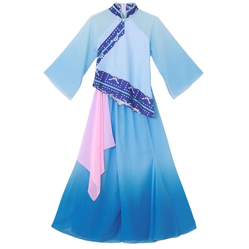 2024春晚采茶舞曲伴舞演出服新款采茶舞服装广场舞套装民族舞蹈服