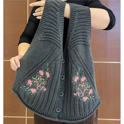 25年秋冬季新款刺绣马甲拉链百搭减龄大气时尚叠穿真的太舒服了