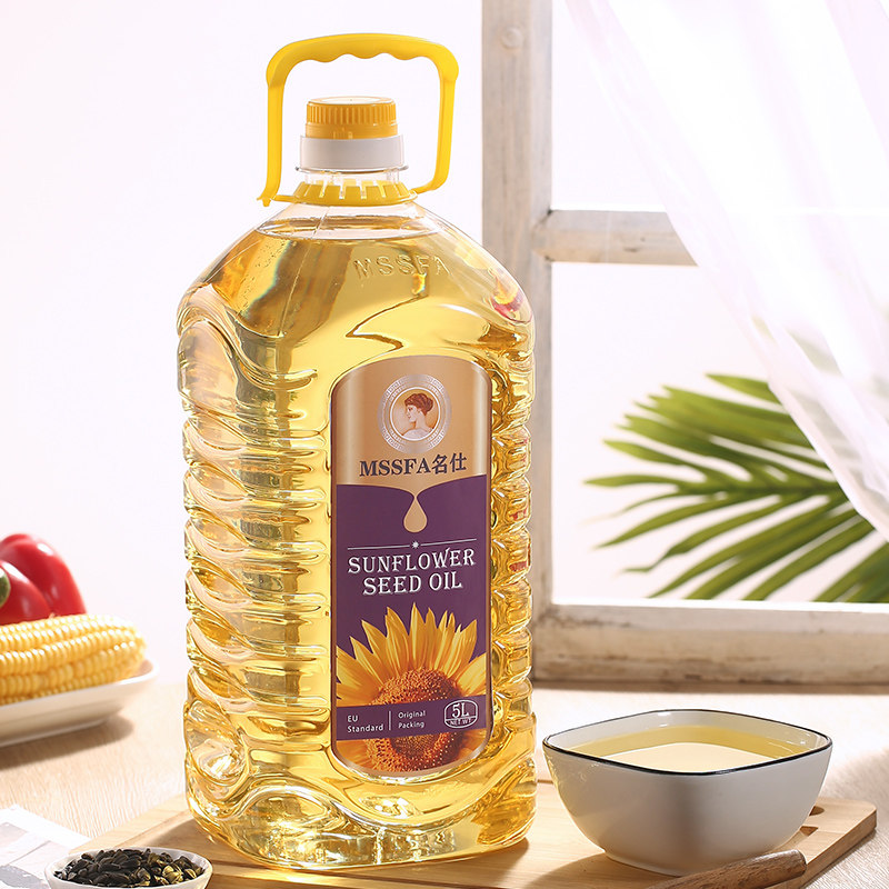 MSSFA名仕葵花籽油5L 俄罗斯原装进口欧盟标准物理压榨炒菜少油烟