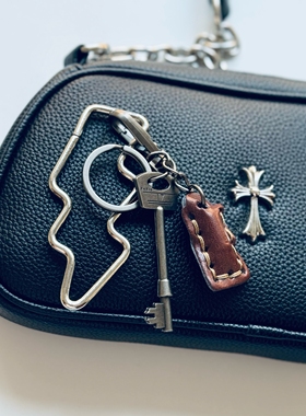 GloryDays复古不锈钢闪电钥匙圈手工钥匙扣百搭配件钥匙扣高级感