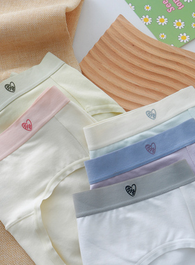 舒适纯棉内裤女2025新款女生7A抑菌透气亲肤简约中腰女士三角裤