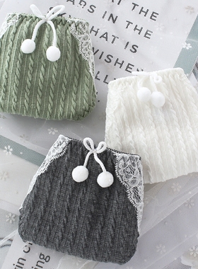 日系舒适可爱内裤女纯棉中低腰蕾丝边小清新甜美少女透气短裤