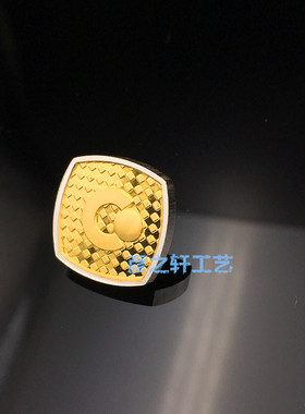 中国人寿纯金司徽银包金徽章胸牌一克金带5克银定制定做免邮