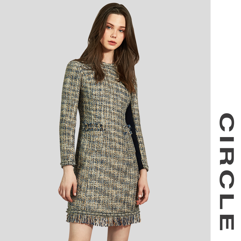 circleɪ¿ÉÇïװŮר¹ñͬ¿îHÐÍСÏã·çÐÞÉíÏÔÊÝʱÉÐÁ¬ÒÂȹC18W070E1