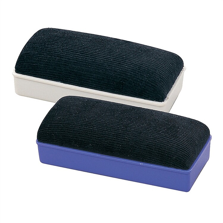 得力7837黑板擦磁性白板擦无尘粉笔擦培训课堂黑板刷可擦水笔板搽