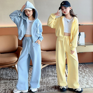 女大童洋气炸街春款 女童春装 套装 2025新款 外套卫衣两件套 运动童装