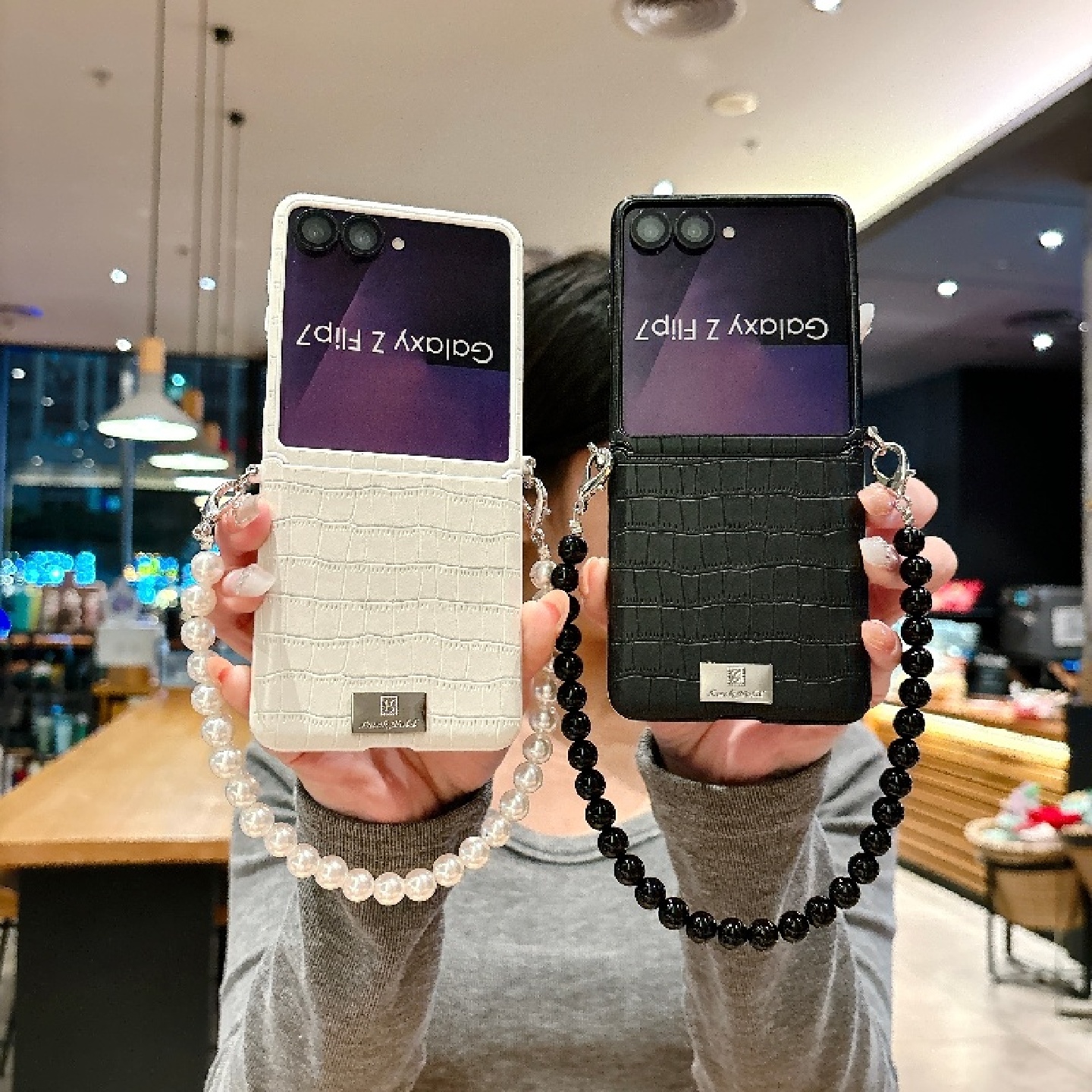 鳄鱼纹三星ZFlip7手机壳折叠屏