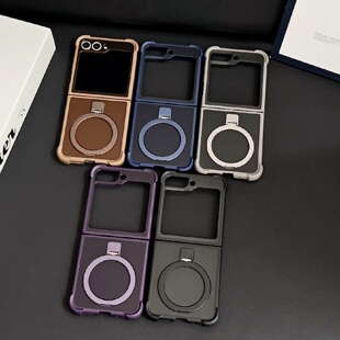 KUAIJIEWEI时尚四角防摔适用三星Z Flip6手机壳折叠屏PC硬防刮花磁吸z flip5/4代保护套