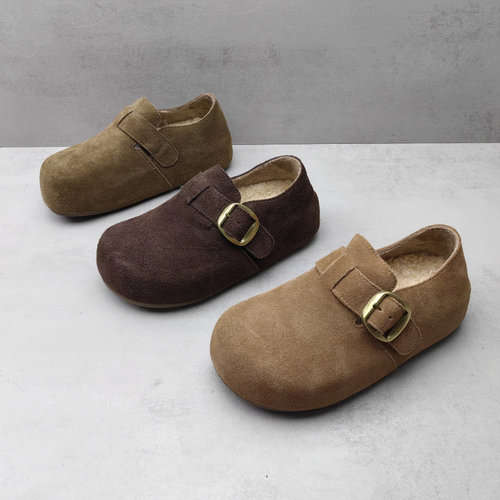 内增高厚底懒人鞋勃肯鞋女棉鞋