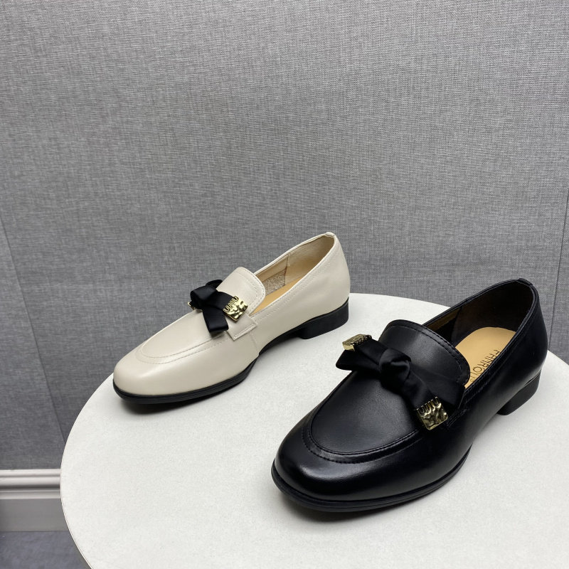 2025春季真皮女鞋蝴蝶结英伦软底低跟方跟圆头乐福鞋牛皮女单鞋,女鞋,乐福鞋（豆豆鞋）,淘宝优惠券,粉丝福利购,淘宝优惠卷