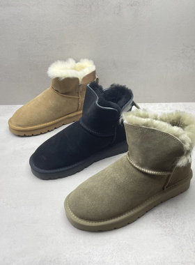 特价清仓冬季真皮羊毛雪地靴