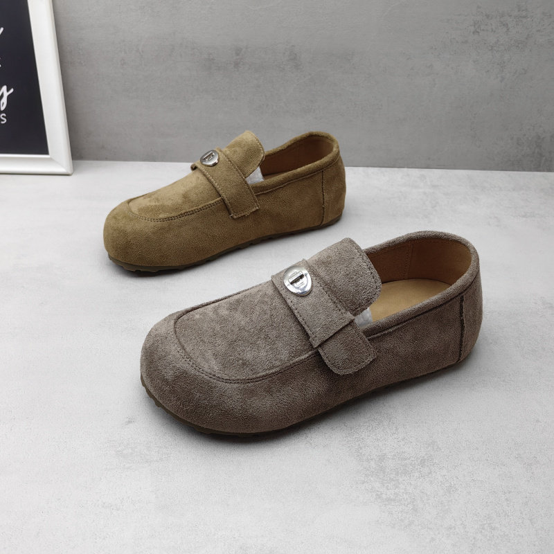 2026春秋款绒面平底舒适勃肯鞋魔术贴防滑乐福鞋百搭休闲女单鞋,女鞋,勃肯鞋/软木鞋,淘宝优惠券,粉丝福利购,淘宝优惠卷