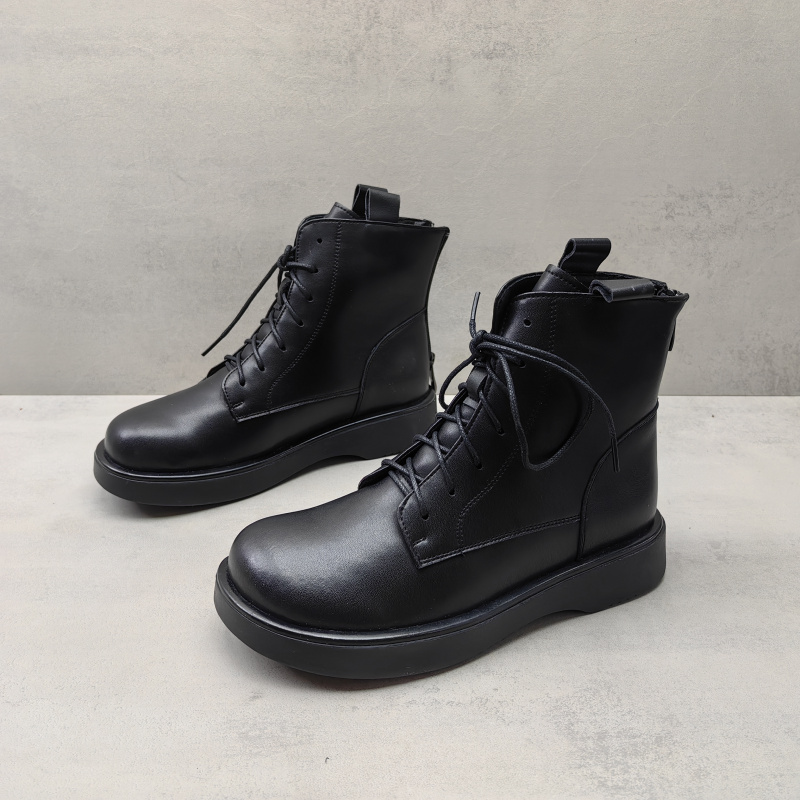 真皮牛皮加绒保暖女短靴