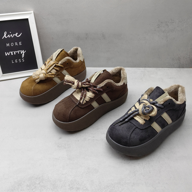 2025冬加绒保暖防滑女德训鞋