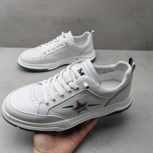 真皮男鞋2026春款休闲小白鞋青年男式板鞋舒适轻便运动鞋