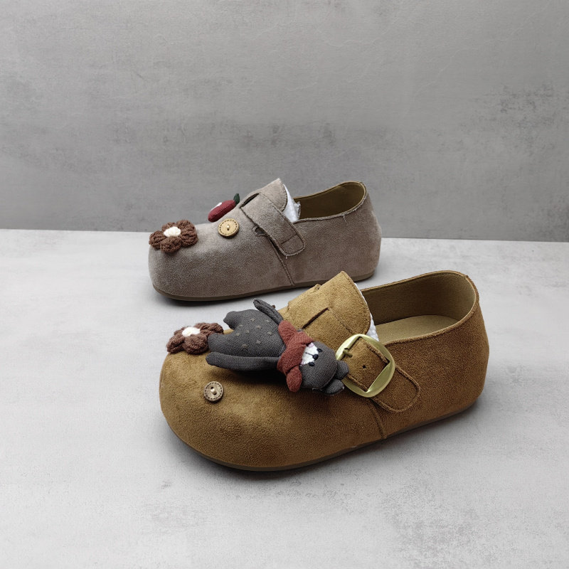 2026春款复古风圆头勃肯鞋女绒面卡通装饰一字扣带内增高舒适单鞋,女鞋,勃肯鞋/软木鞋,淘宝优惠券,粉丝福利购,淘宝优惠卷