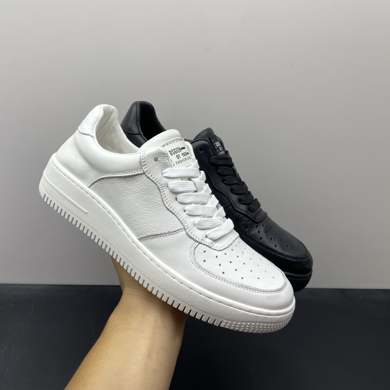 小白鞋板鞋运动休闲系带牛皮男