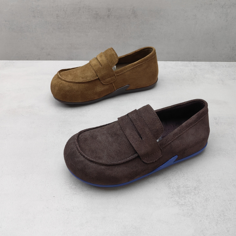 2025秋季新款绒面英伦复古勃肯鞋