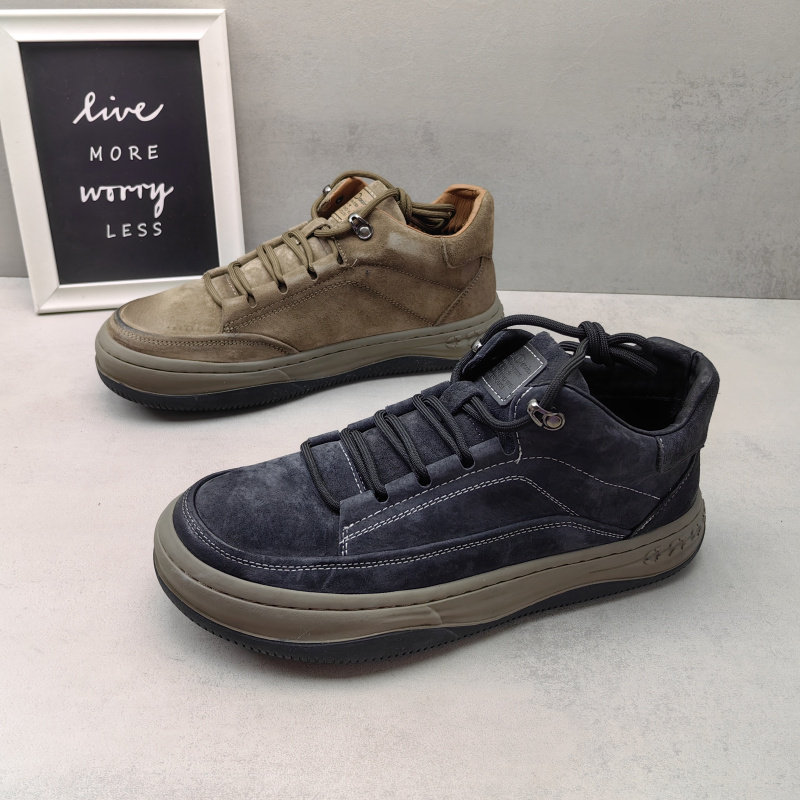 2025秋冬季新款真皮牛皮加绒男鞋平底系带休闲鞋运动高帮男鞋青年,流行男鞋,高帮鞋,淘宝优惠券,粉丝福利购,淘宝优惠卷