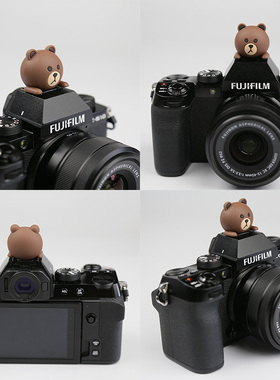 相机热靴盖适用富士微单XM5XS20XT5XT30尼康佳能个性卡通立体配件