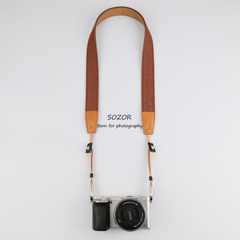 sozor单反相机背带微单肩带适用于佳能尼康索尼牛仔挂绳斜挎复古 3C数码配件 相机背带 原图主图