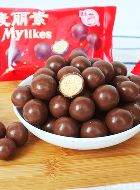梁丰麦丽素牛奶巧克力25g*24包 80后怀旧零食巧克力豆 代可可脂