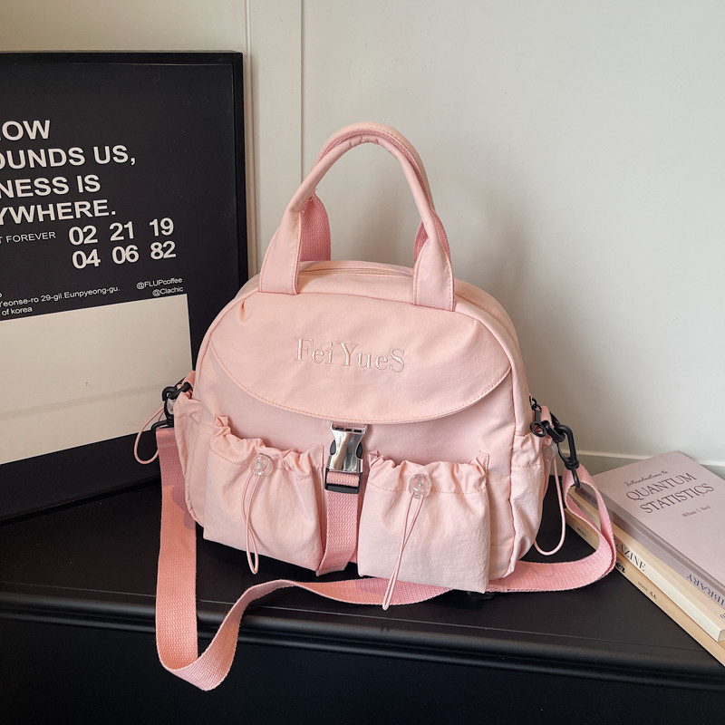 尼龙防水帆布蝴蝶结手提包女2026春季新款小众街头潮流单肩斜挎包