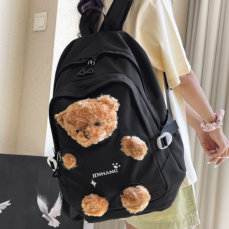 加厚加固毛绒玩偶小熊大学生书包