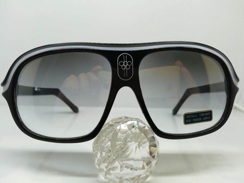 70年代 末 男士 飞行员 太阳镜 反光镜片墨镜 玻璃镜片 意大利