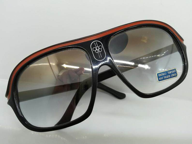 70年代 末 男士 飞行员 太阳镜 反光镜片墨镜 玻璃镜片 意大利