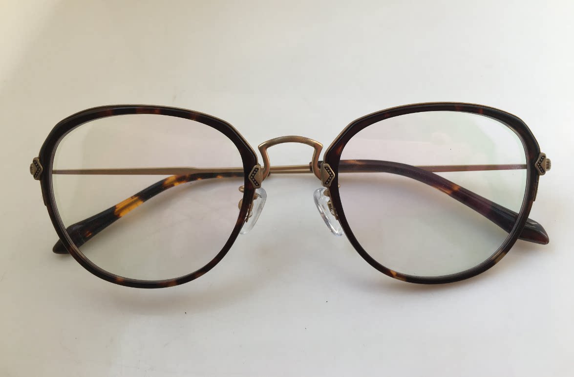 玳瑁色 复古眼镜 男女通用平面镜