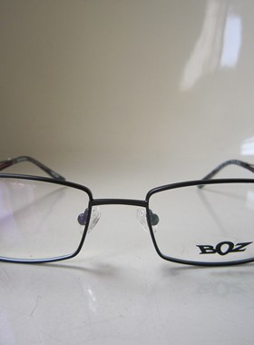 BOZ PRE mium 7580 黑色方形平面镜 近视眼镜