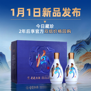 汾酒山西杏花村酒53度青花25汾酒225m 上架 2瓶白酒礼盒 新品