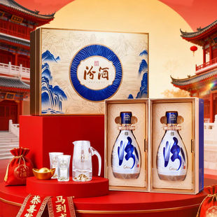 【全新升级】山西杏花村酒53度汾酒青花30 500ml*2瓶礼盒白酒送礼