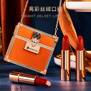 韩贝儿奢宠皮包套盒亮彩丝绒三色口红礼盒七夕情人节送女友闺蜜