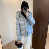 可拆连帽收腰加厚保暖冬季 lulu鹅绒羽绒服女短款 2025五格时尚 外套