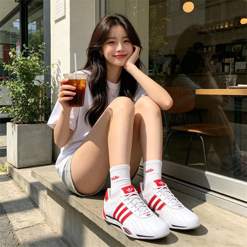 Adidas/阿迪 三叶草 ADIRACER JENNIE 赛车鞋德训薄底板鞋 JH8736