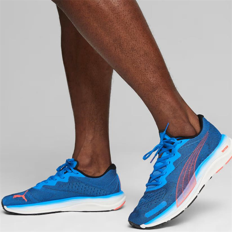 彪马蓝黑色低帮休闲跑步鞋