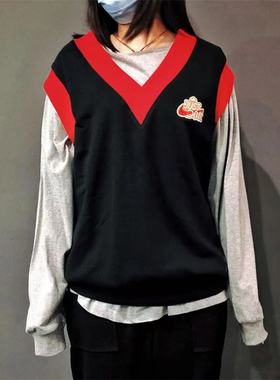 NIKE/耐克 FLC SLVLS V 黑红色潮流百搭 无袖背心马甲 FD6402-010