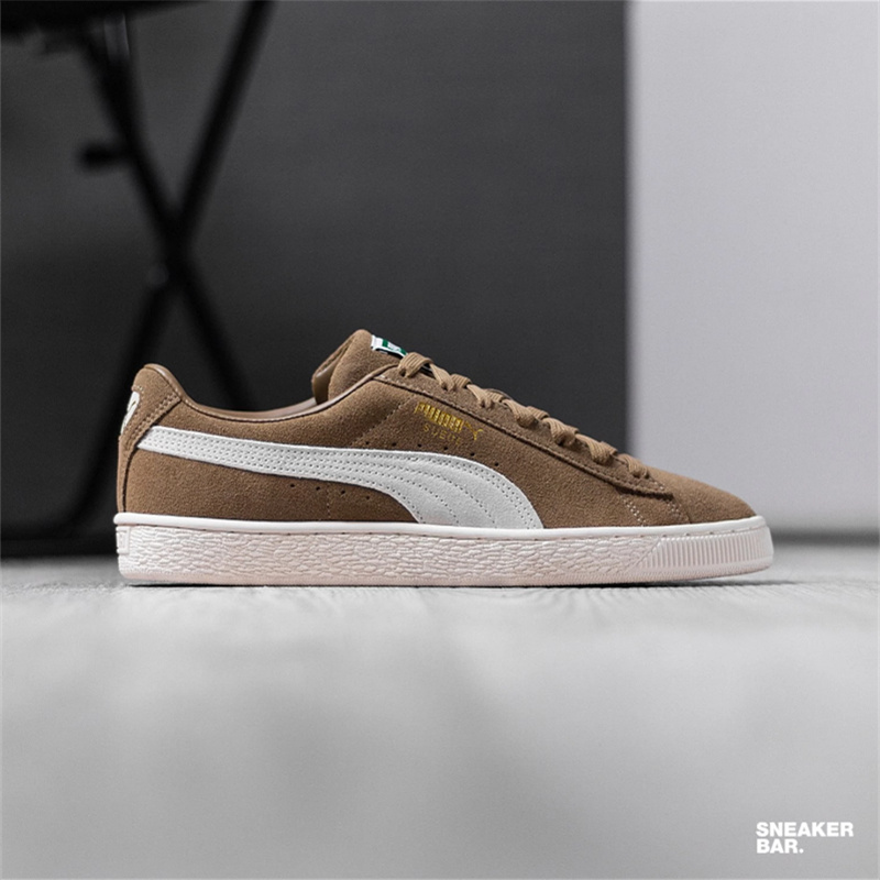 PUMA/彪马 Suede 男子 舒适百搭潮流棕色休闲低帮板鞋 374915-87