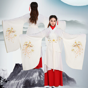 古装女汉服中国风广袖流仙襦裙飘逸超仙礼仪之邦古典舞蹈演出服装