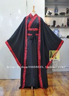 直裾深衣古装演出服装男士黑色汉服直裾大氅深衣影楼古代华服唐装