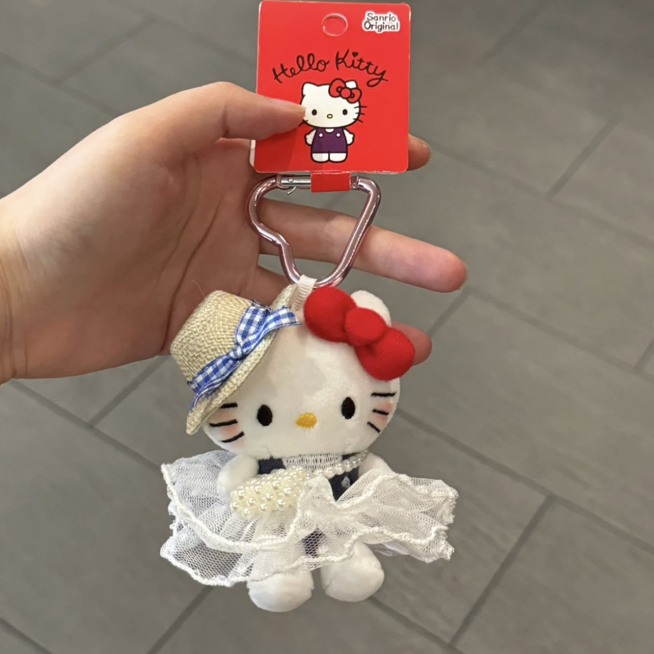 hellokitty包包挂件汽车钥匙扣凯蒂草帽kt猫玩偶女生闺蜜公仔礼物