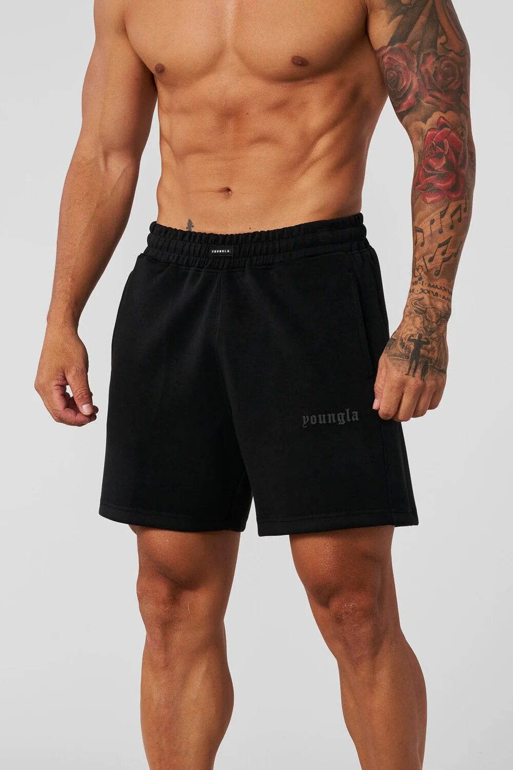 thumbnail for YOUNGLA American New Muscle Fitness Running Straight Shorts Summer Casual Trendy Brand Loose Cross-Border Pants