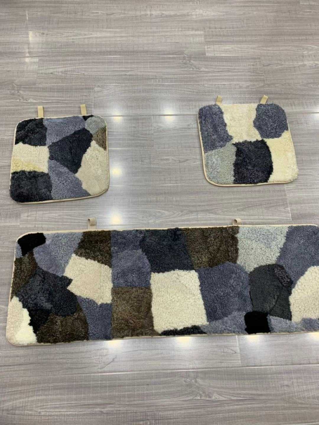 真皮羊毛一体前排汽车三件套