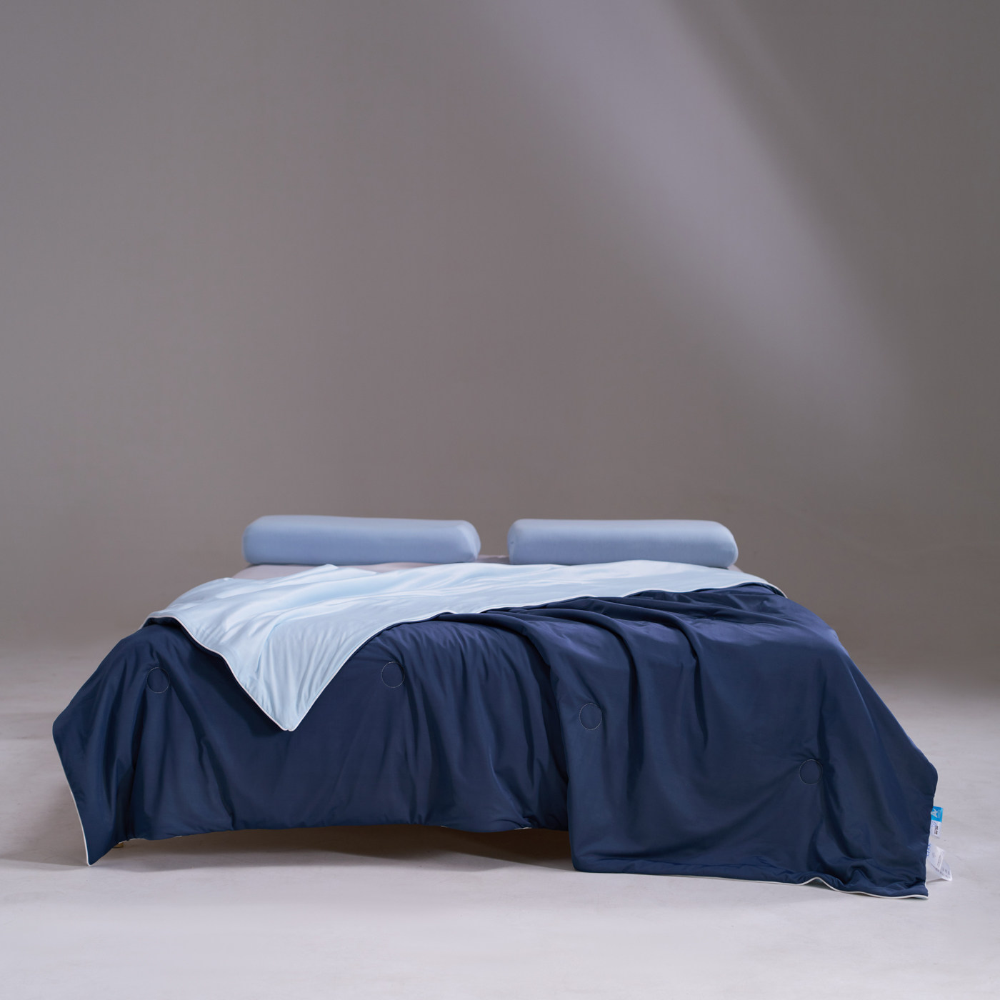 现代简约夏凉被轻薄透气单双人被子空调被薄夏季蓝色休闲床上用品