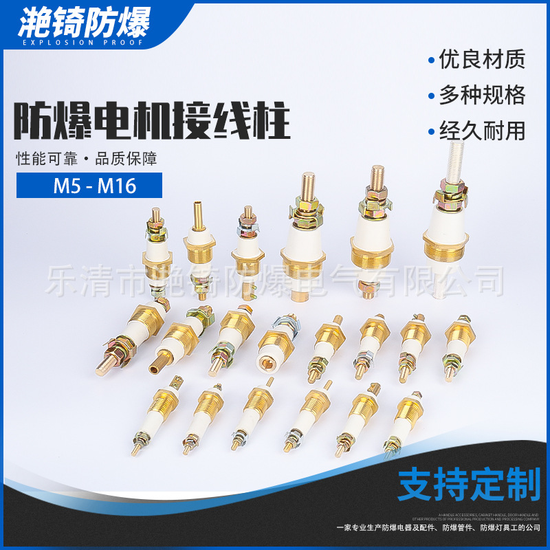 防爆接线柱YB系列M5/M6/M8/M10/M12M16防爆电机接线柱电机配件