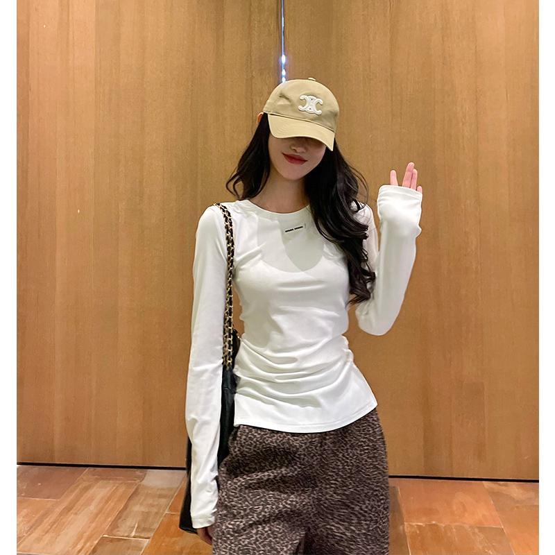 色内搭打底衫女加绒秋冬修身长袖